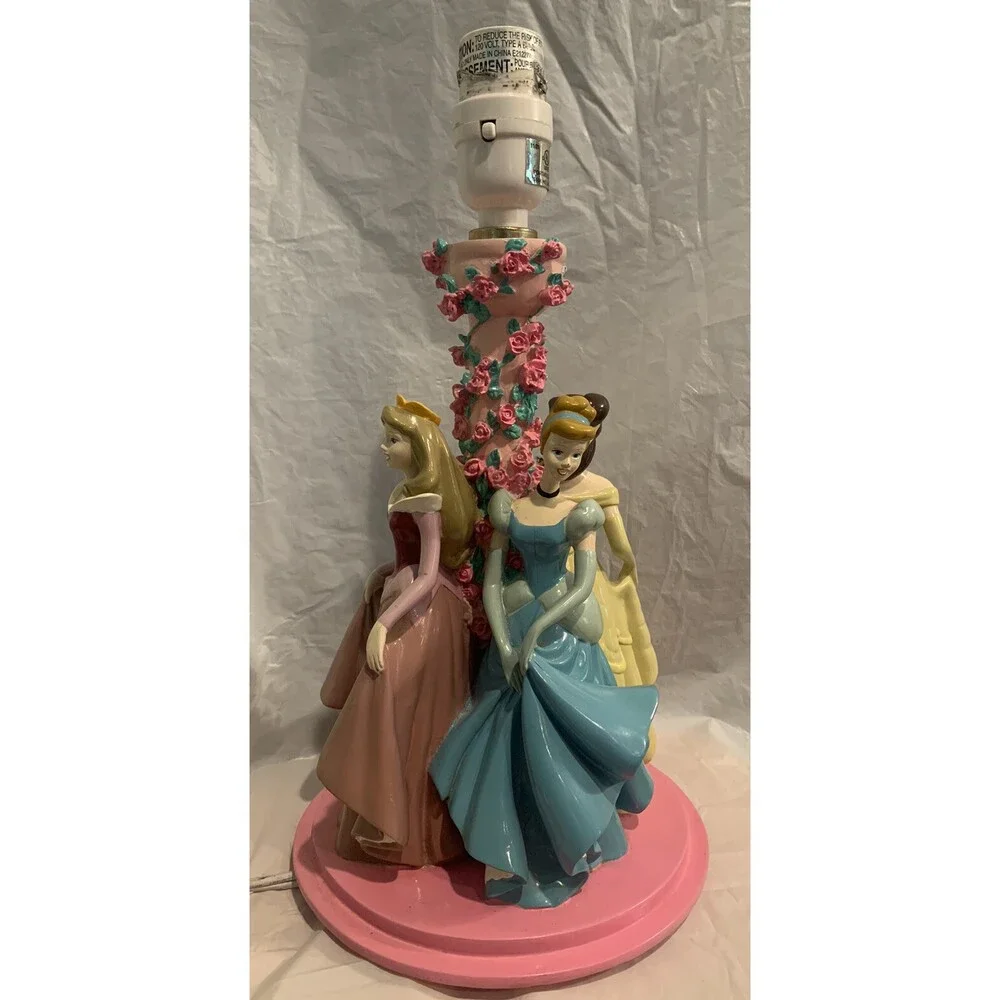 Disney Princess Lamp Aurora/Snow White/ Belle/ Cinderella Tested (No Lamp Shade